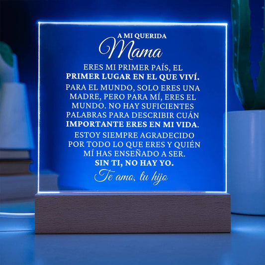 Lámpara con Mensaje de Amor para Mamá